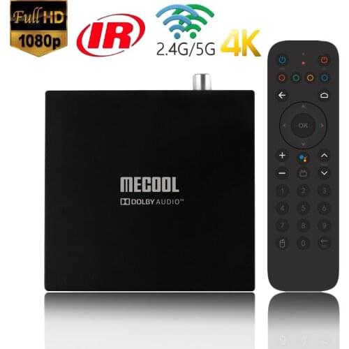 Mecool DVB-T/T2/C android box 10.0 Google Certified 1080P Android box tv 4K OTA 2.4G/5G Set top box IR BT 2GB/16GB HDTV S905X4-B