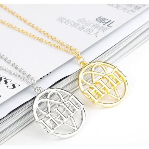 Fashion Gothic His-Infernal Majesty Himm Heartagram Heart Pendant Necklace Rock Band Alloy Long Chain Necklace For Fans