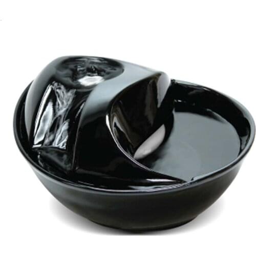 Pet Ceramic Water Feeder Dog Cat Drinking Fountain 1.8 L Automatic Pet Feeder Suitable for Cats Dogs
