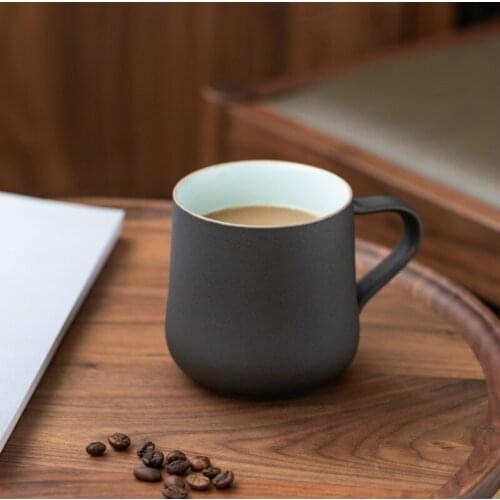 Retro Simple Coffee Mug Creative Ceramics Handmade Japanese Original Ceramic Espresso Mug Caffe Tazze Drinkware Kitchen DB60MK