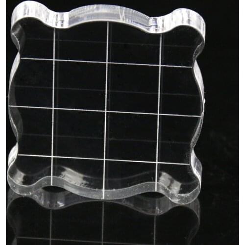 Lined stamp block transparency Acrylic pad for DIY Scrapbooking Clear stamps DIY scrapbook photo album Decorative card making