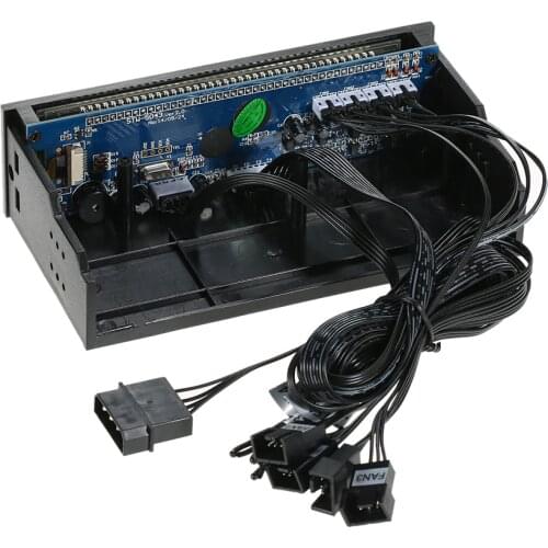 STW-5043 5.25" LCD Fan Speed Controller Standard Drive Fan Cooling Governor with Adjustable Brightness and Touchable Screen