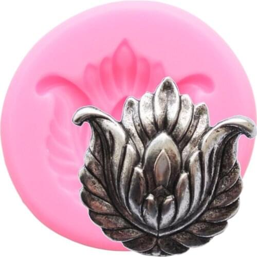 Lotus Tulip Cake Border Silicone Mould Cupcake Topper Fondant Mold Cake Decorating Tools DIY Candy Polymer Clay Chocolate Molds
