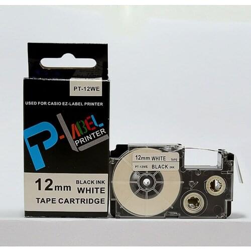 Compatible kl tape cartridge xr-12we label tapes for kl-60, kl-780,kl-120 label printers