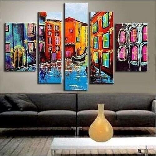 Modern Abstract Huge Wall Decor Oil Painting On Canvas Art 5pc(No Framed)