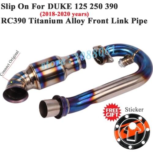 Titanium Alloy For DUKE 125 250 390 RC390 2018 2019 2020 Motorcycle Exhaust System Escape Muffler Front Mid Link Pipe Slip On