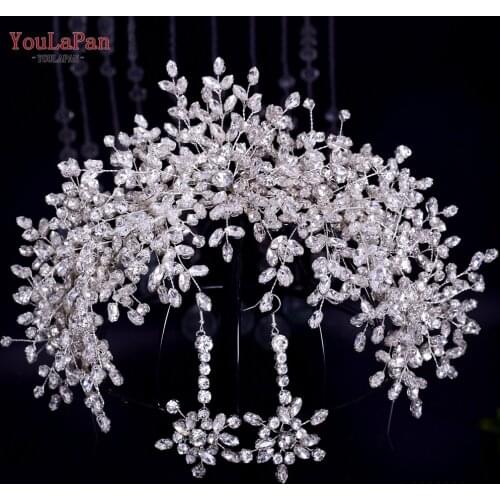 YouLaPan HP385 Wedding Art Deco Hair Accessories Bridal Wedding Hair Jewelry Bridesmaid Wedding Crystal Headband Women Hairpiece