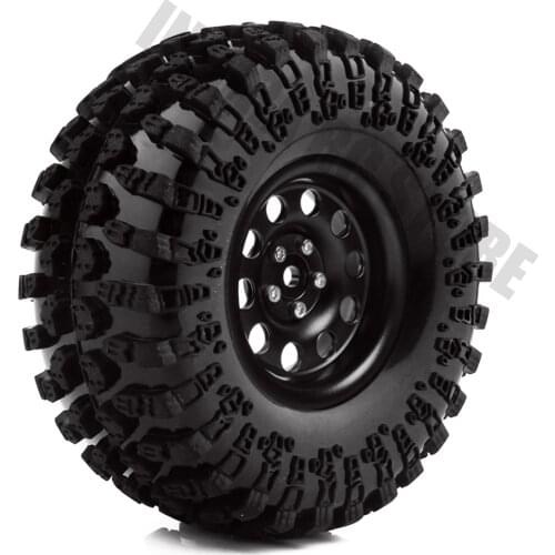 4PCS Metal 2.2inch Wheel Tires&Beadlock Wheel Rim for 1/10 RC Rock Crawler Car Axial SCX10 RR10 90053 Wraith Yeti 90056