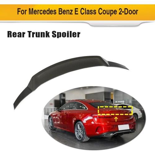 Car Rear Trunk Wing Spoiler Boot Lip For Merecedes-Benz E Class 2 Door Coupe 2017 - 2019 Carbon Fiber
