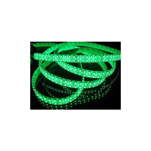 Free Shipping Indoor 24V Green Color 5m Reel 3528 SMD 240leds/meter Led Strip Ribbon Lights Double Row