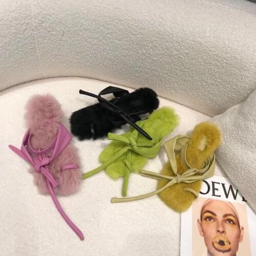 Fashion Women Sandals Clip Toe Fur Summer Autumn Sandals Cross Strap Thin High Heels Pumps Ladies Dress Shoes Woman Pink Green