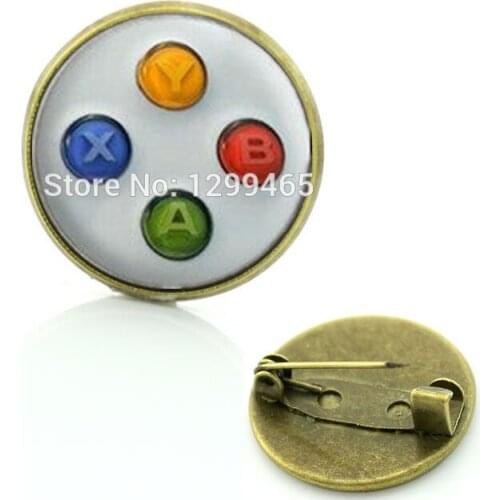 Retro ethnic style game controller brooches men and women hipster accessories badge video game controller pins C 1115