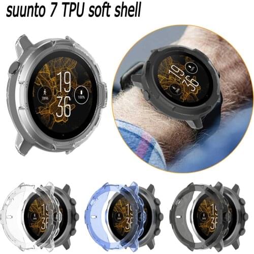 TPU Case Protective Shell Anti Scratch Skin Cover For Suunto 7 Smart Watches Protection Cases For Suunto7 Wristband Accessories