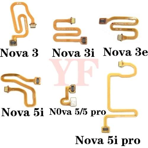 Home Return Button Fingerprint Sensor Connector Flex Cable For Huawei Nova 3 3i 4 4e 5 5i Pro P10 P20 P30 Lite