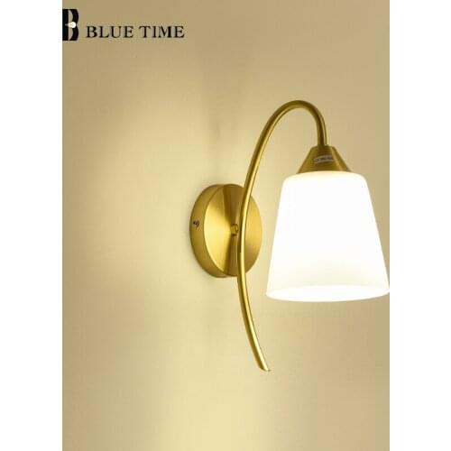 Indoor Home Wall Lamp Modern Sconce Led Wall Light for Bedroom Bedside Light Living room Dining room Kitchen Copper Wall Lights