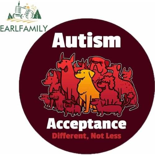 EARLFAMILY 13cm x 12.9cm For Autism Body For Car Stickers Windshield Decal Bumper DIY Occlusion Scratch Custom Printing