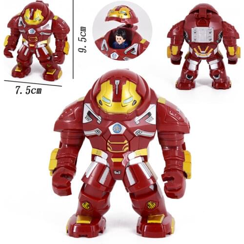 Big Size Locking Iron Man Heros Hulkbusters Figures Model Building Block Brick Toys Constuction Technical City Gift For Children