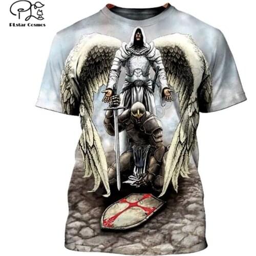 PLstar Cosmos Knights Templar 3D Printed t shirts men for women Casual Short sleeve summer streetwear tshirt drop shipping