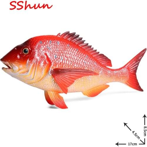 Simulation marine animal model ornamental fish red silk fish Sumei fish freshwater fish carp childrens toy ornaments