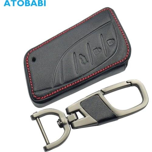 Leather Car Key Case For Lexus UX200 UX250h ES200 ES300h ES350 US200 US260h 2018 2019 Remote Fob Cover Protector Keychain Bag