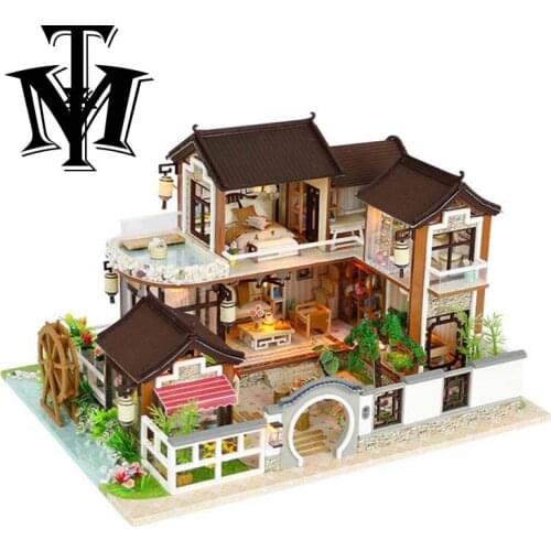 Handmade Cutebee Doll House Furniture Miniature Dollhouse DIY Miniature Room Box Theatre Toys for Children Assembled Models Wood