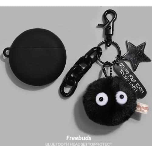 Cute Cartoon Fashion Keyring Case for Huawei Freebuds 3 Case Silicone Headphone Protective Cover for Huawei Free Buds 3 Pro