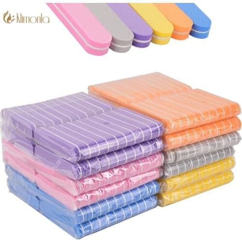 100pcs Mini Nail File Blocks Double-sided Nail Polishing Sanding Buffer Professional Sponges for Manicure Pedicure Tools