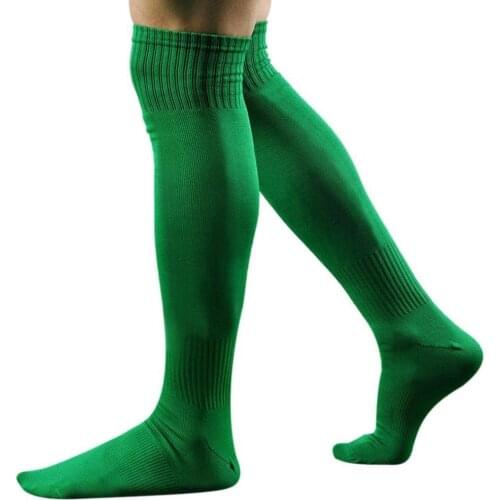 Mens Sports Baseball Hockey Soccer Socks Long High Sock (green)