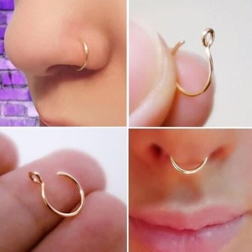 MENGYI Simplicity Charm Nasal Ring Women And Men Round Nose Ring Piercing Jewelry Punk Gothic Neutral Jewelry 3 Colors Available