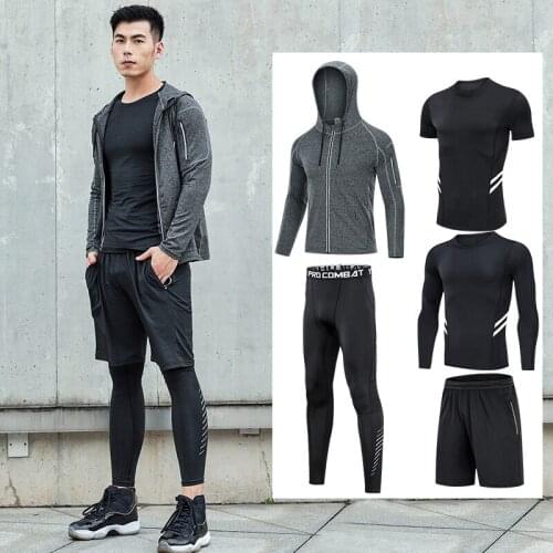 Plus Size Reflective Running Sets Mens Sport Suits Jogging Sets Workout Gym Fitness Basketball Sportswear Quick Dry Fit Clothes