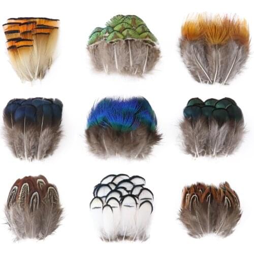 20Pcs Natural Peacock Pheasant Feathers 4-7 CM Rooster Plume For Diy Carnival Party WeddingClothes Home Decoration Craft Plumes