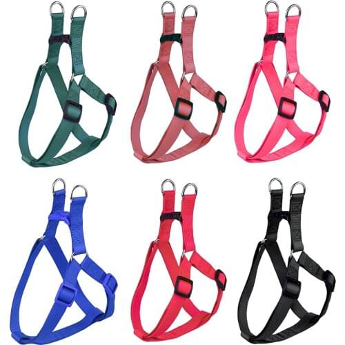Nylon Pet Dog Harness No Pull Adjustable Dog Leash Vest Classic Running Leash Strap Belt for Small and Medium Dogs