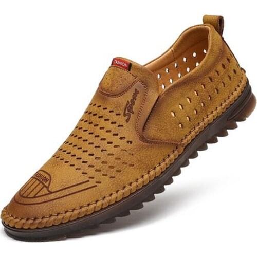 2021 New Autumn Mens Shoes Casual Leather Shoes for Men with Soft PU Soles Korean Edition Mens Breathable Leather Shoes 38-44