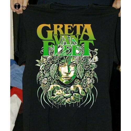 New Vintage Greta Van Fleet Band Reprint Cotton Black Men M-3Xl T-Shirt F924 Cotton T Shirt Tee