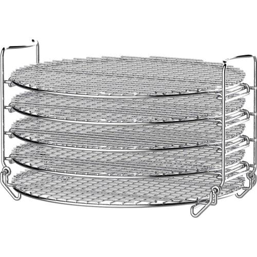 Grill Stand Air Fryer With Five Stackable Layers Food Grade Stainless Steel Dehydrator Rack Accessories Suitable For Pin Xia