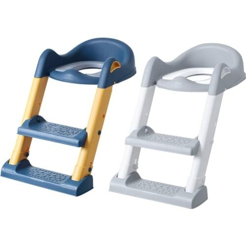 Portable Folding Toilet Seat Potty Chair Child Non-Slip Potty Training Seat with Adjustable Step Stools Ladder Urinal