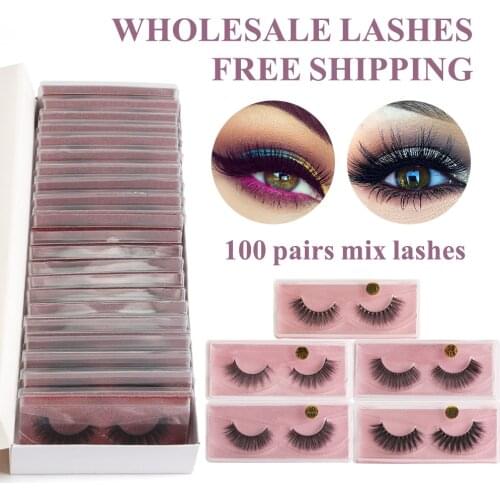 MAANGE 10/20/30/50/80/100 Pairs 3D Mink Lashes Hand Made False Eyelashes Natural Long Eyelash Makeup Eyelash Extension Wholesale
