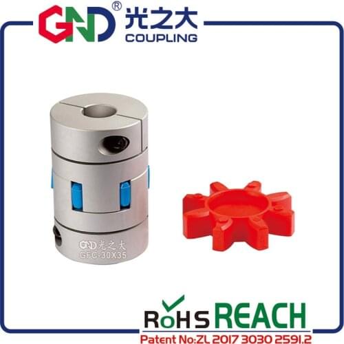 GND coupling D40 L66 hole minimum 6mm maximum 24mm Jaw shaped clamping flexible coupling shaft coupler