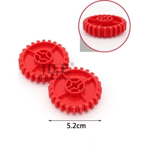 Big Building Blocks Technic 24 Gear 4 x 4 6529 Large Particles Accessories Bricks Parts Science and Technology Mechanical Toys
