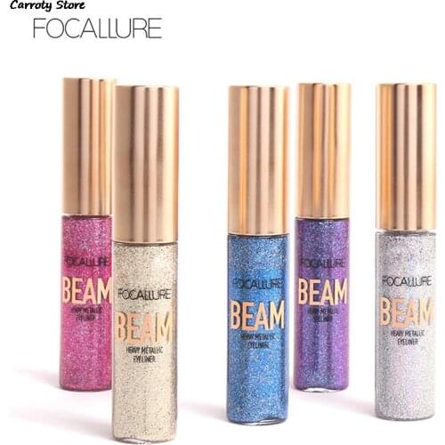 Focallure Liquid Glitter Eyeliner Pencils White Gold Color Shining Eye Liner