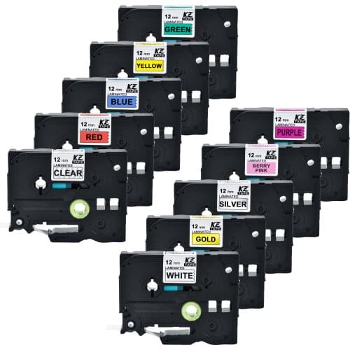 10units TZe131/231/431/531/631/731/831/931/P31/MQP31 12mm label tape tze-231 tz231 brother Pt-h110 Pt-d210 PT-P300BT