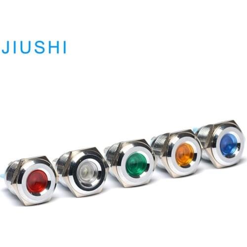 A16 concave surface metal indicator light mounting hole 16mm 5V/6V/12V/24V/220V two screws pilot lamp