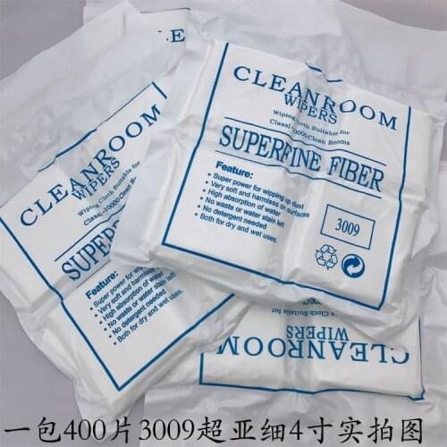 1 bag 100pcs/400pcs Mobile phone LCD Repair 4" 6" 9 inches 3009 clean cloth vacuum packing anti-static microfiber dusting