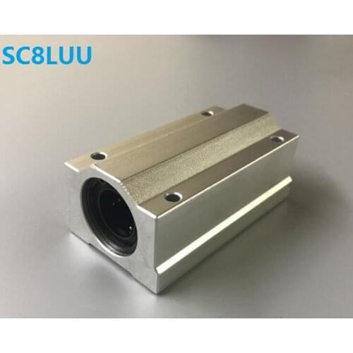 100pcs/lot SC8LUU SCS8LUU long type linear case unit linear ball bearing sliding block for 8mm linear shaft CNC router