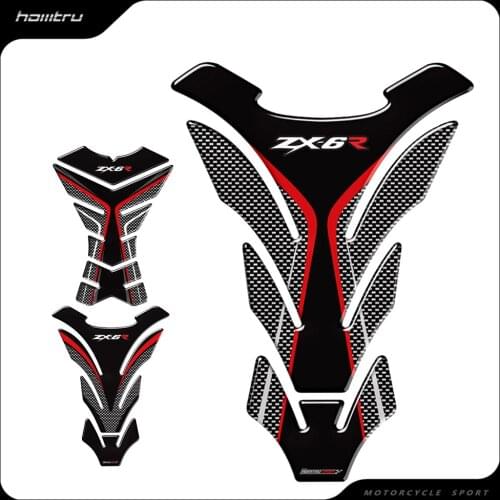 3D Motorcycle Tank Pad Protector Decal Stickers Case for Kawasaki ZX6R ZX-6R ZX-6RR Tank