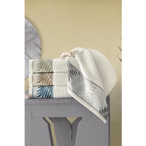 50 X90CM Enima 4 PCs Hand And Face Towel Set 100 Cotton High Quality Water Absorbent Featured Bathroom Home textile Towel Trend 2021 Fashion Stylish