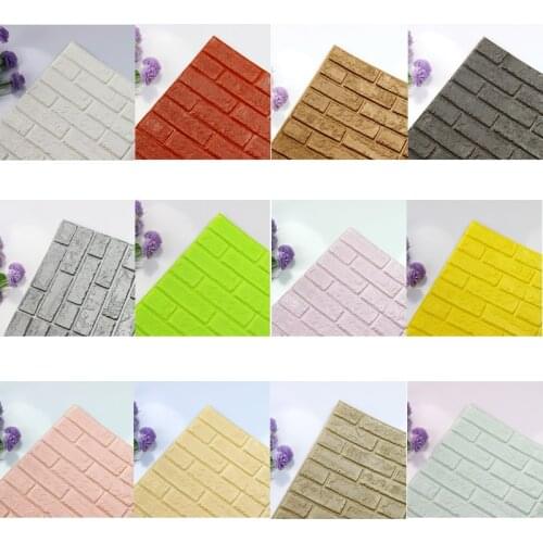 70cmX77cm PE Form 3D Wall Stickers Living Room Brick Pattern Wall Paper Stickie Kids Bedroom Home Decor Self adhesive Wallpaper