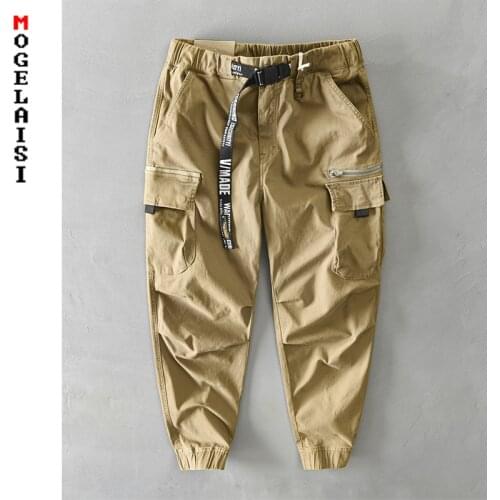 Fashion New Cargo Pants men Multiple pockets streetwear Joggers Trousers slim fit high quality man pants Asian size 3XL Z327