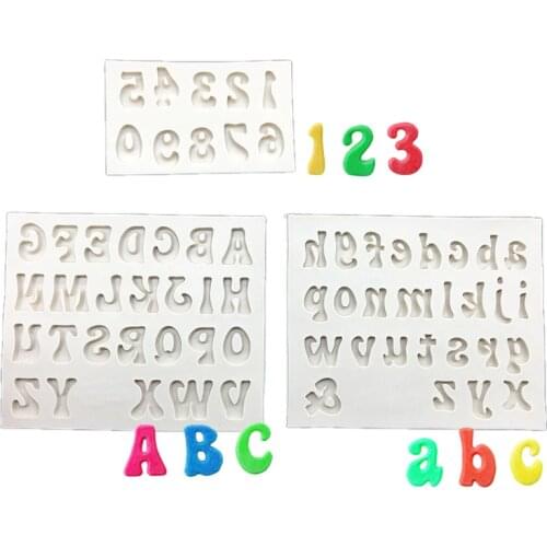 Alphabet Letter Number Silicone Sugarcraft Mold Cupcake Chocolate Fondant Cake Decorating Tools