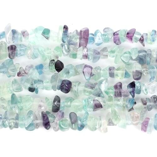Irregular Chip Green Fluorite Gravel Natural Stone Beads For Jewelry Making DIY Loose Spacer Beads Necklace Bracelet Handmade